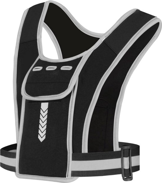 Loopvest, lichte, verstelbare borstzak met pistoolholster, tas met 1,5 Loopvest, lichte, verstelbare borstzak met pistoolholster, tas met 1,5