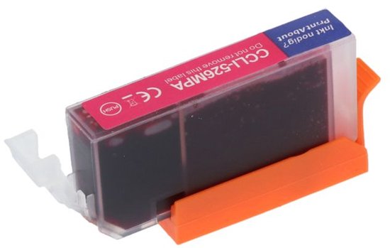 PrintAbout huismerk Inktcartridge CLI-526M Magenta geschikt voor Canon