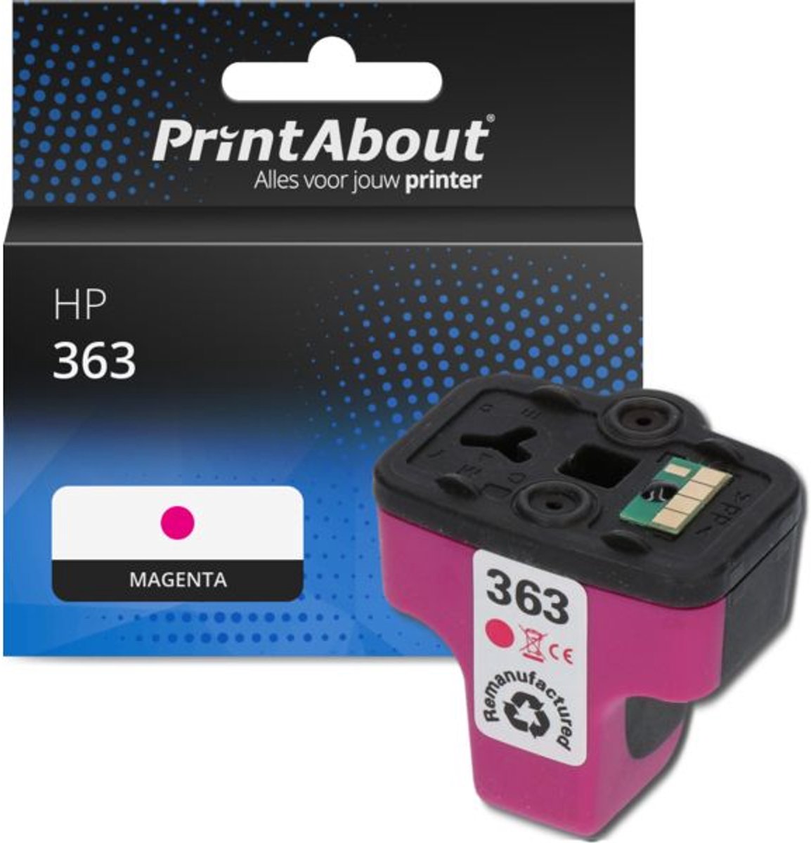 PrintAbout Huismerk HP 363 (C8772EE) Inktcartridge Magenta