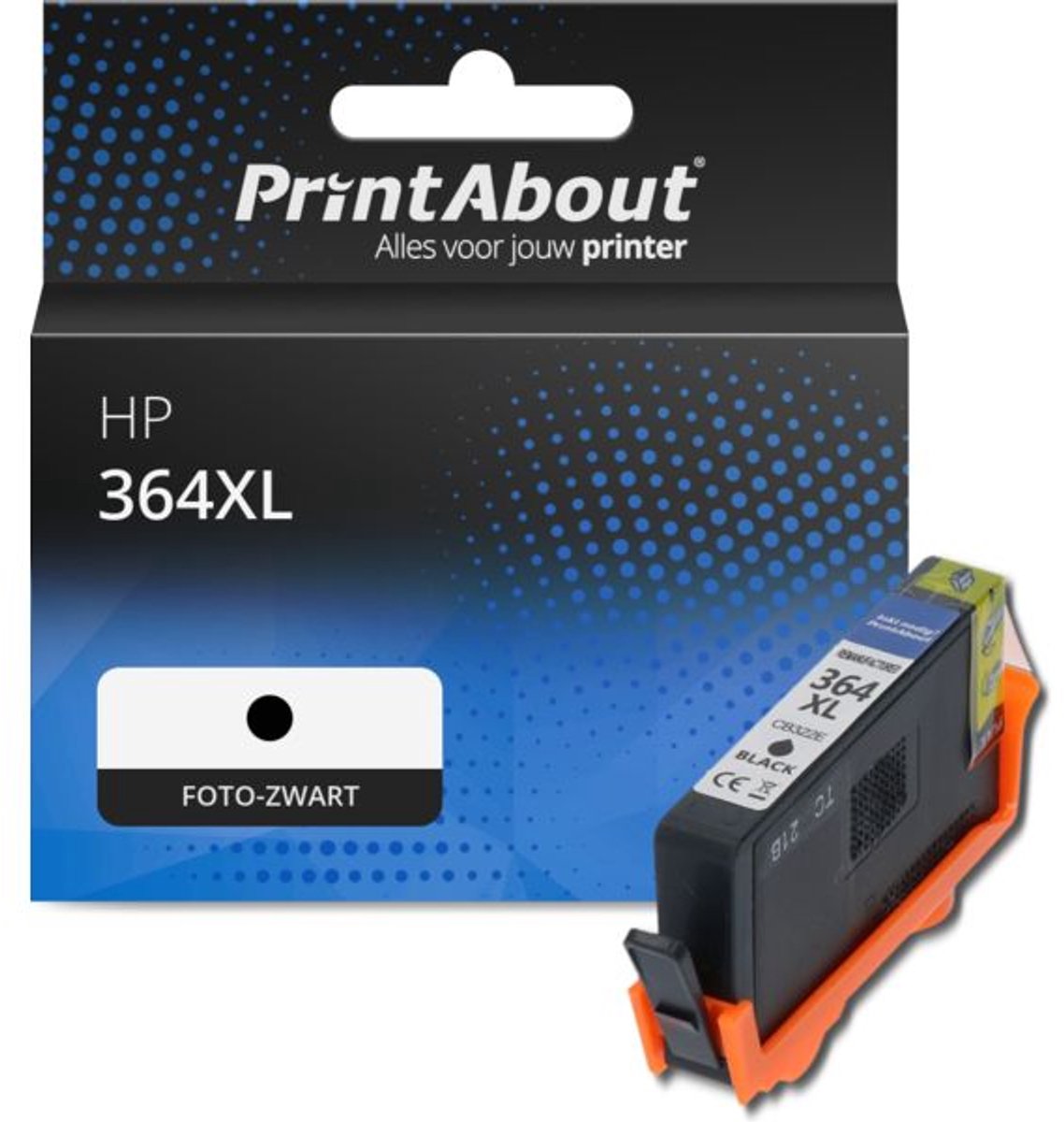 PrintAbout Huismerk HP 364XL (CB322EE) Inktcartridge Foto-zwart Hoge capaciteit