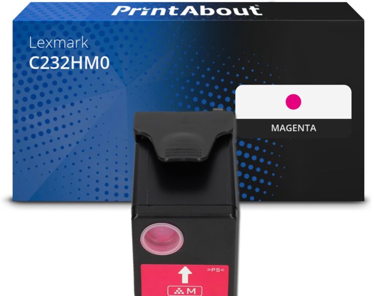 PrintAbout Huismerk Lexmark C232HM0 Toner Magenta Hoge capaciteit