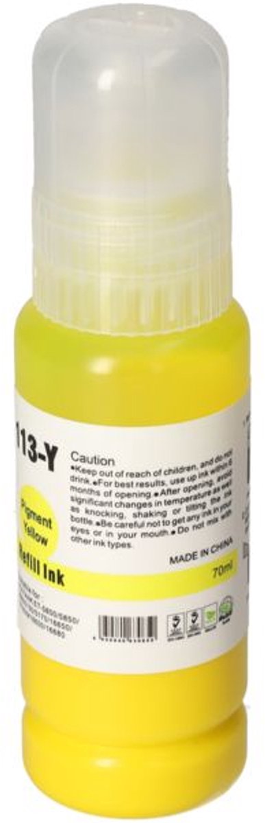 PrintAbout huismerk Inktcartridge 113 (C13T06B440) Geel geschikt voor Epson