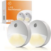 Veilleuse LED Twenty4seven® 2 pièces - Prise - Chambre et chambre d'enfant - Veilleuses pour Enfants, Bébé et Adultes