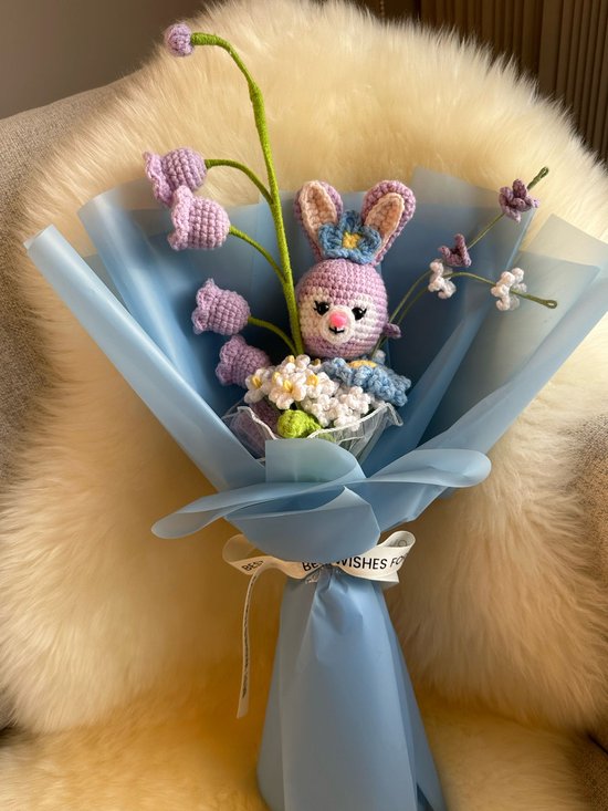 JOPOYOCO Gehaakte bloemen, 1 stuk gebreide kunstwollen zonnebloemen voor meisjes, bruiloftsboeket, verjaardag, vrouwendag, feest, bruiloft