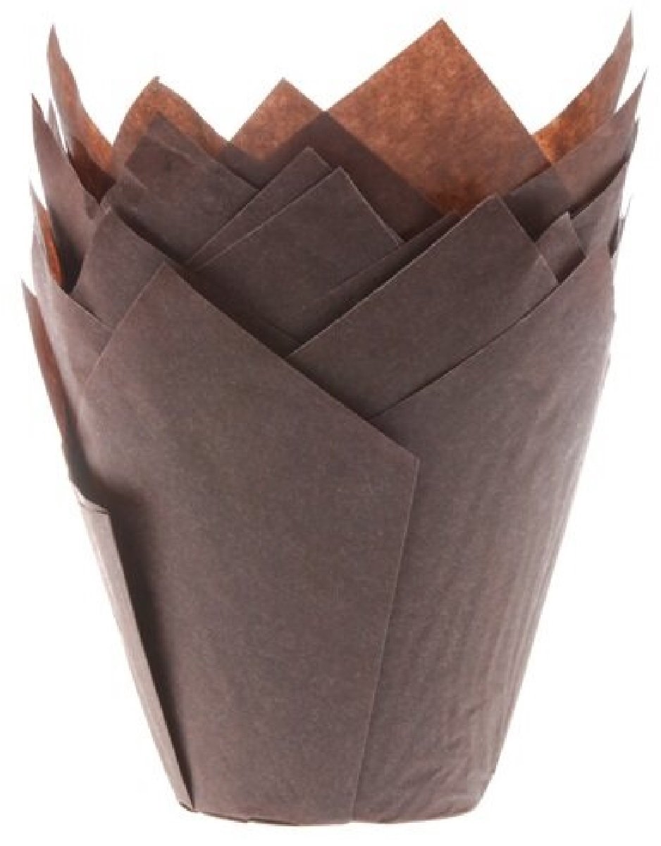 House of Marie Muffin Vormpjes Tulp Bruin pk/36