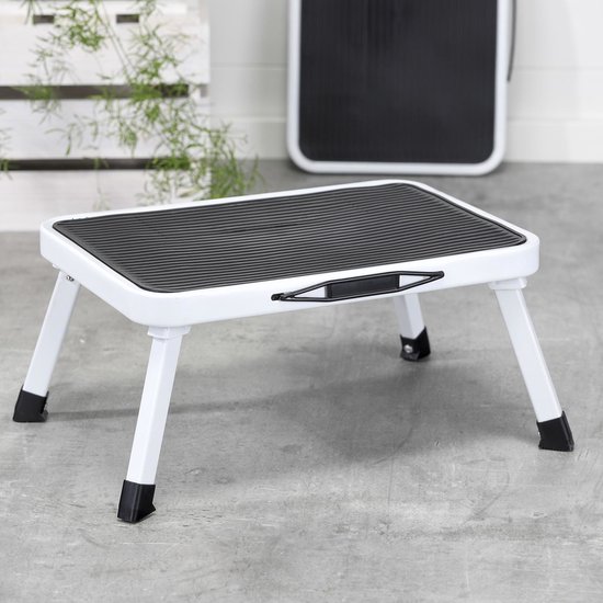 Caravan/camping opstap krukje - kunststof - staal - 38 x 26 x 17,5 cm - draagvermogen tot 150 kg - opstapje — afbeelding 2