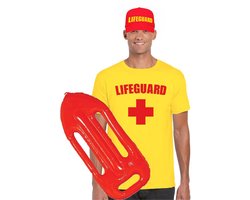 Lifeguard / strandwacht verkleed set heren - 3-delig - maat S - Carnaval verkleedaccessoires