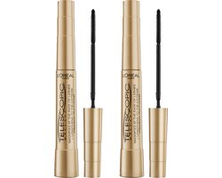 L’Oréal Paris Telescopic Mascara - Lengte mascara voor zichtbaar langere wimpers - Volume zonder klontjes - Zwart - 2x 8ml