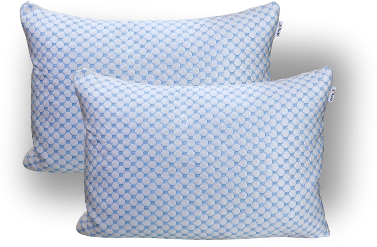 Traagschuim kussen - Voordeel duo pack - 2 stuks - Mét ICE technologie - Pas hem zelf aan - Traagschuim vulling - Slaapkussen