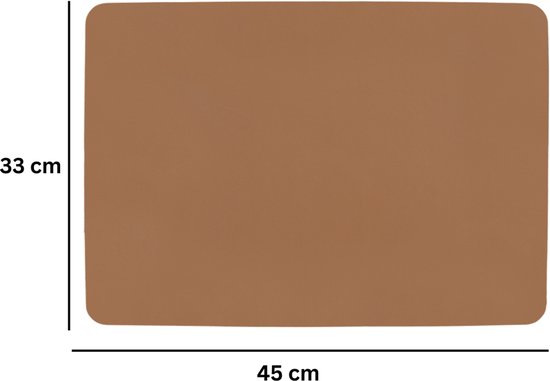 ZICZAC - Set de table TOGO - Lot de 6 - Double face - Simili cuir - 33x45 cm, indiantan