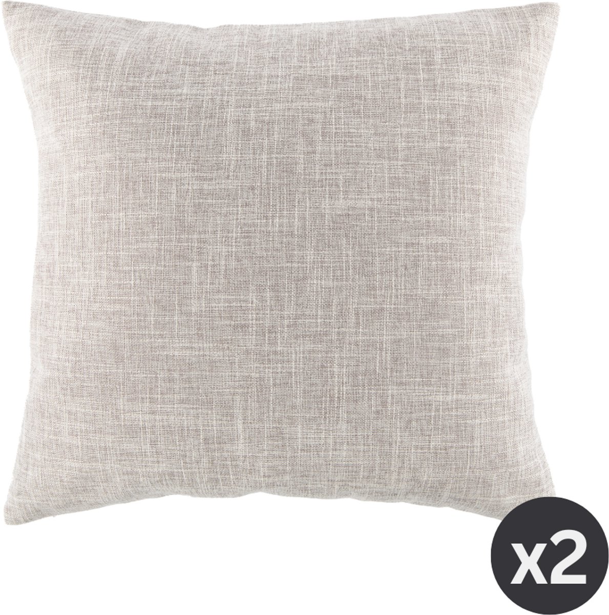 Tiseco - Kussen DALLAS (gevuld) - linnenlook - 45x45 cm, taupe