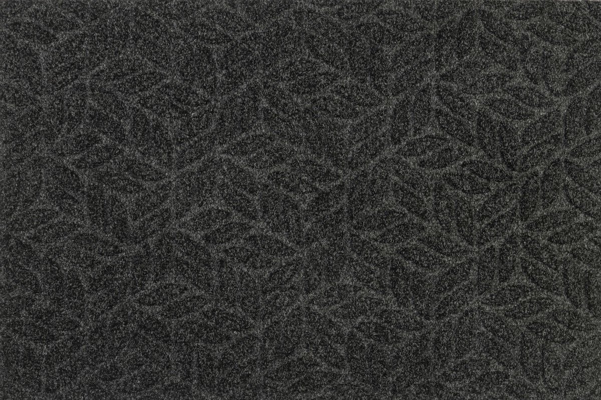 DUNE Leaves Dark Grey - Kleen-Tex - 60 x 90 cm