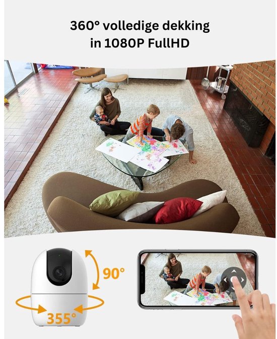 Veltro® Hondencamera - Huisdiercamera - Babyfoon met Camera en App - Baby Monitor - Full HD - Wit van Veltro — afbeelding 3