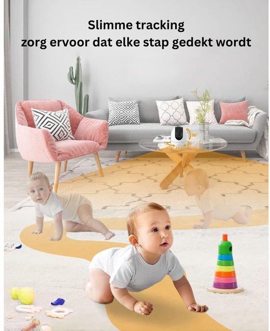 Veltro® Hondencamera - Huisdiercamera - Babyfoon met Camera en App - Baby Monitor - Full HD - Wit van Veltro — afbeelding 2