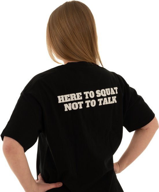 Foto: Oversized t shirt unisex dm training inspire shirt met quote comfort fit voor gym casual ademend zacht bestel 1 maat kleiner zwart 