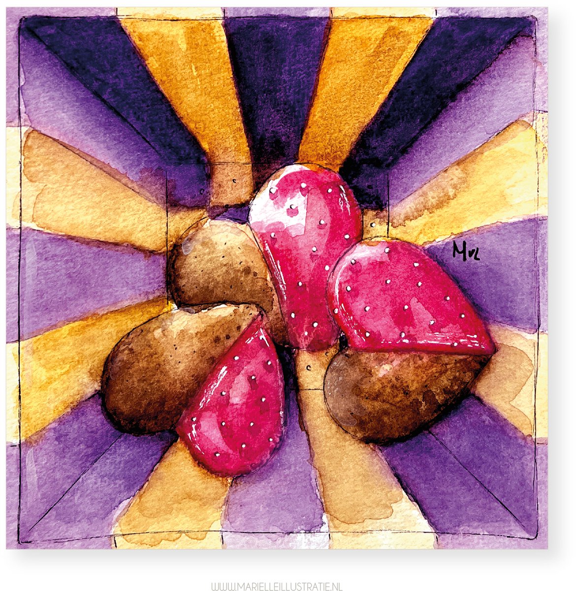 hartkoekjes wenskaart