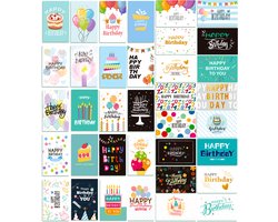 Feestio Verjaardagskaarten met Envelop - Verjaardagskaart - 36 Stuks Wenskaarten - Kinderen en Volwassenen - 10 x 15 cm Feestio Verjaardagskaarten met Envelop - Verjaardagskaart - 36 Stuks Wenskaarten - Kinderen en Volwassenen - 10 x 15 cm