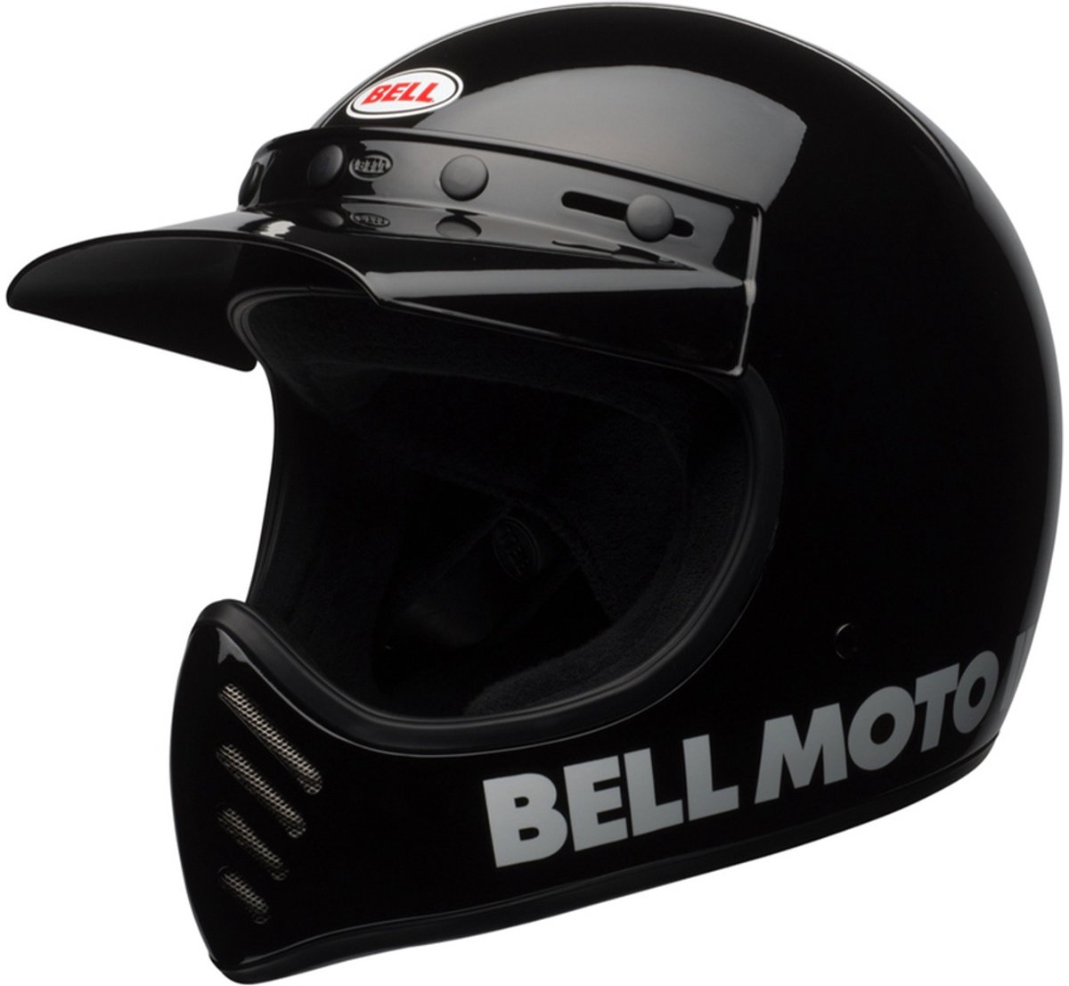 Bell Moto-3 Classic Solid Gloss Zwart Integraalhelm - Helm