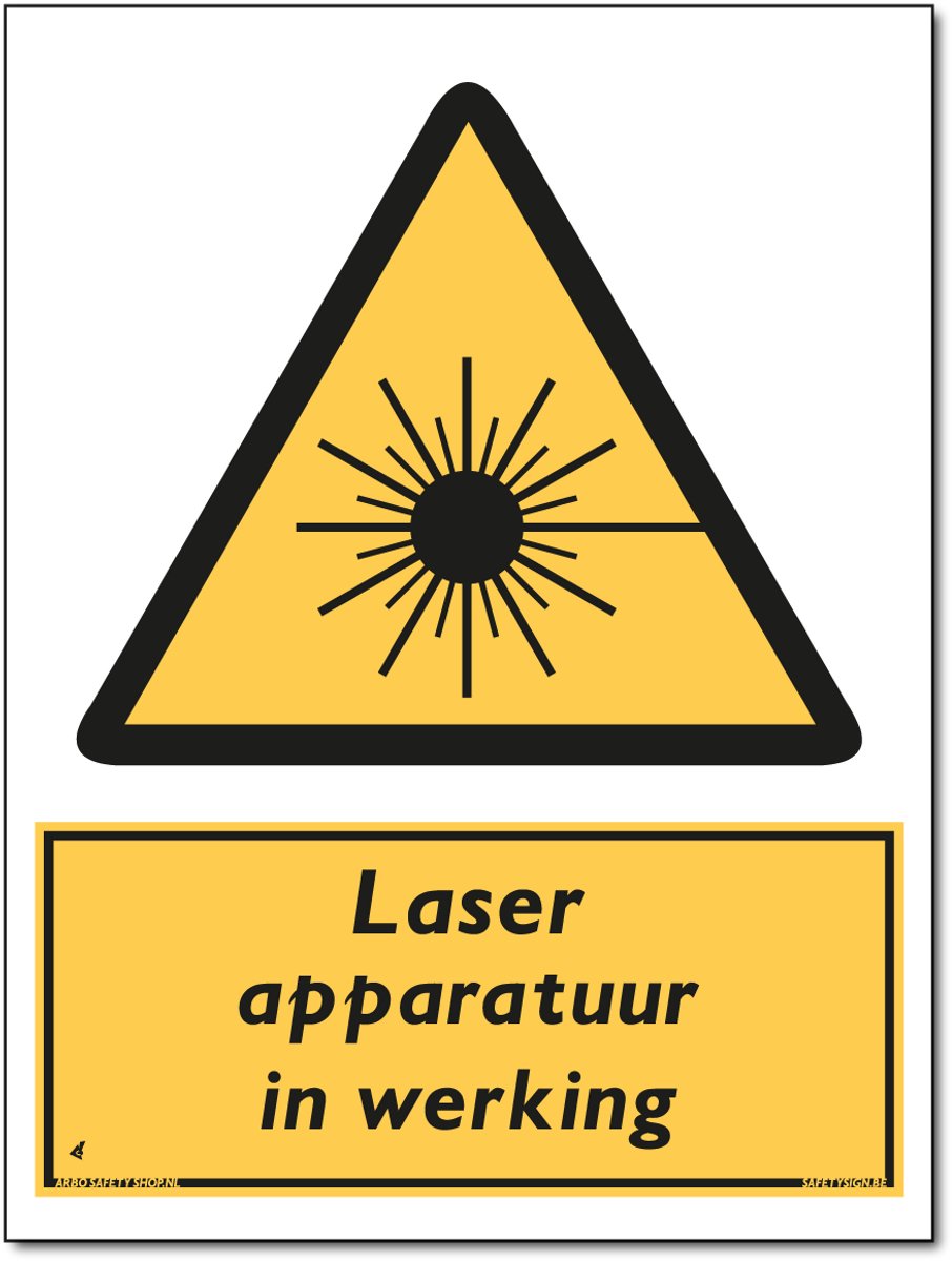Laser apparatuur bord - In werking - Aluminium - 30 x 40 cm