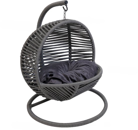 Bella Home Simba - Mini Hangstoel - Kat - Hond - Grijs - Grijze kussen