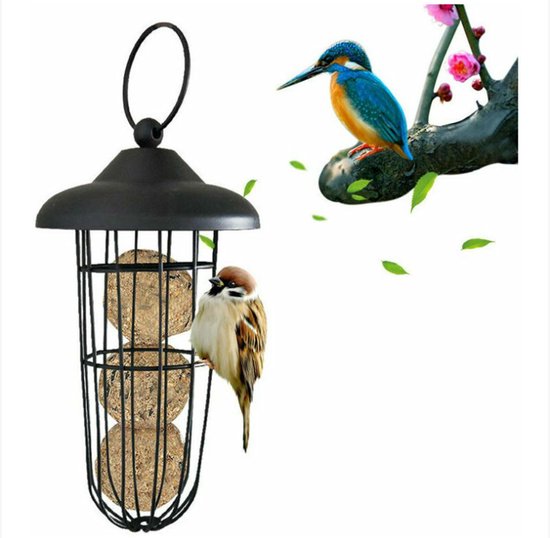 Pakket Van 4 Hangende Vogelvoeders Voor De Tuin, Metalen Vogelvoeder Voeder Voor Vetbollen Hangende Metalen Voeder Met S Vormige Haken