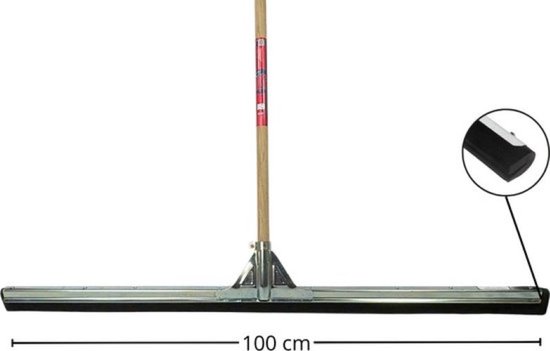 Synx Tools Paardenhaar 80cm + Vloertrekker 100cm met Steel 150cm - Kamerveger - Vloerreiniger - Moppen - Zachte binnenbezem met steel 160cm van Synx Tools — afbeelding 4