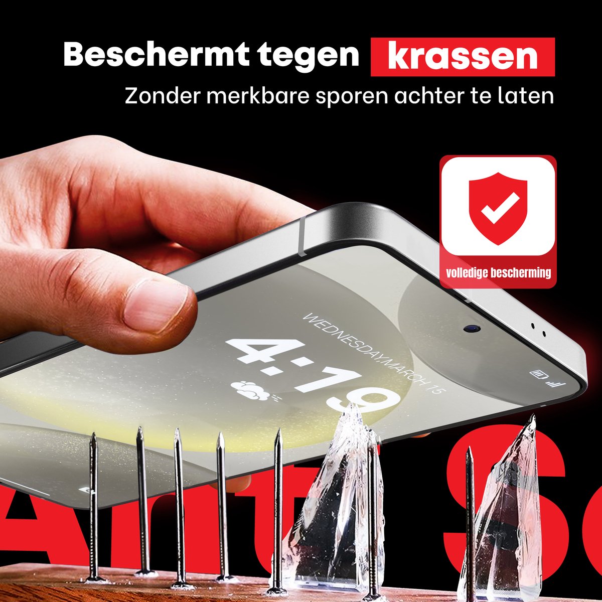 Galaxy S24 Screenprotector - Gehard Glas thumbnail 4