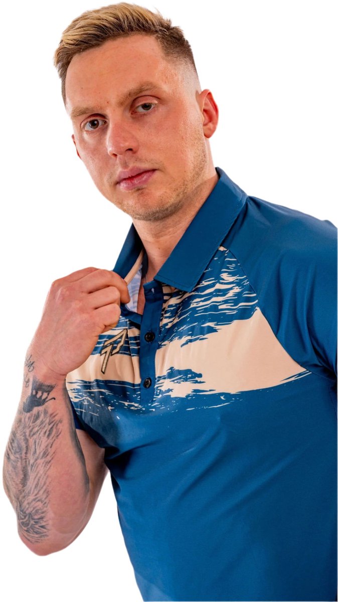 Proma Sports - Performance Polo - Brush Navy/Gold - 3XS/2XS - Tennis - Padel - Hockey - Football