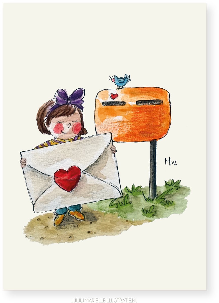 Liefdesbrief per post! wenksaart