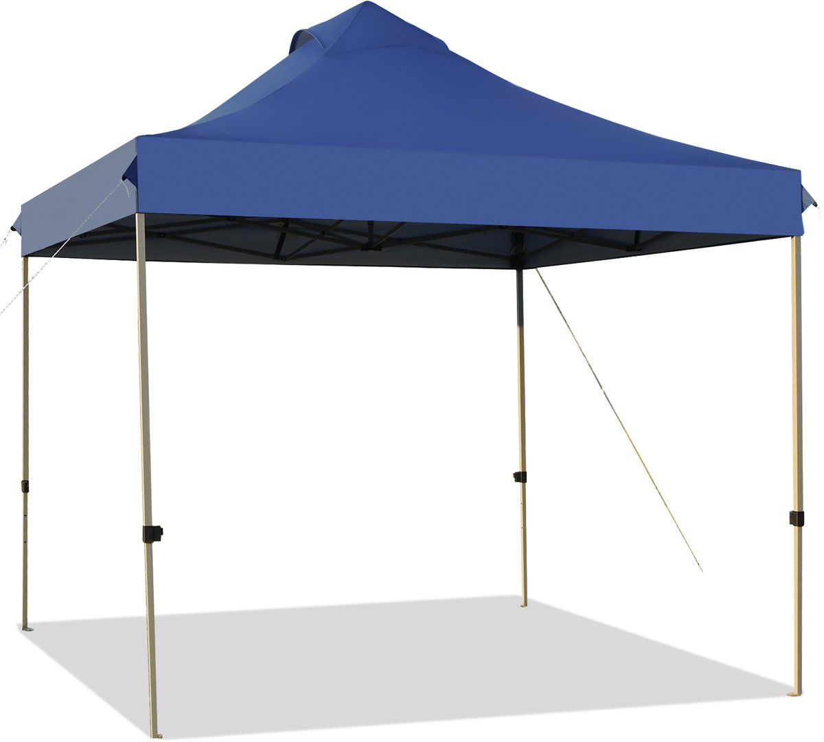 COSTWAY 3 x 3 m paviljoen, vouwpaviljoen, waterdicht, stabiel, winterbestendig, uv-bescherming 50+, in hoogte verstelbaar tuinpaviljoen, partytent met draagtas op wielen, voor tuin, bruiloft, feest