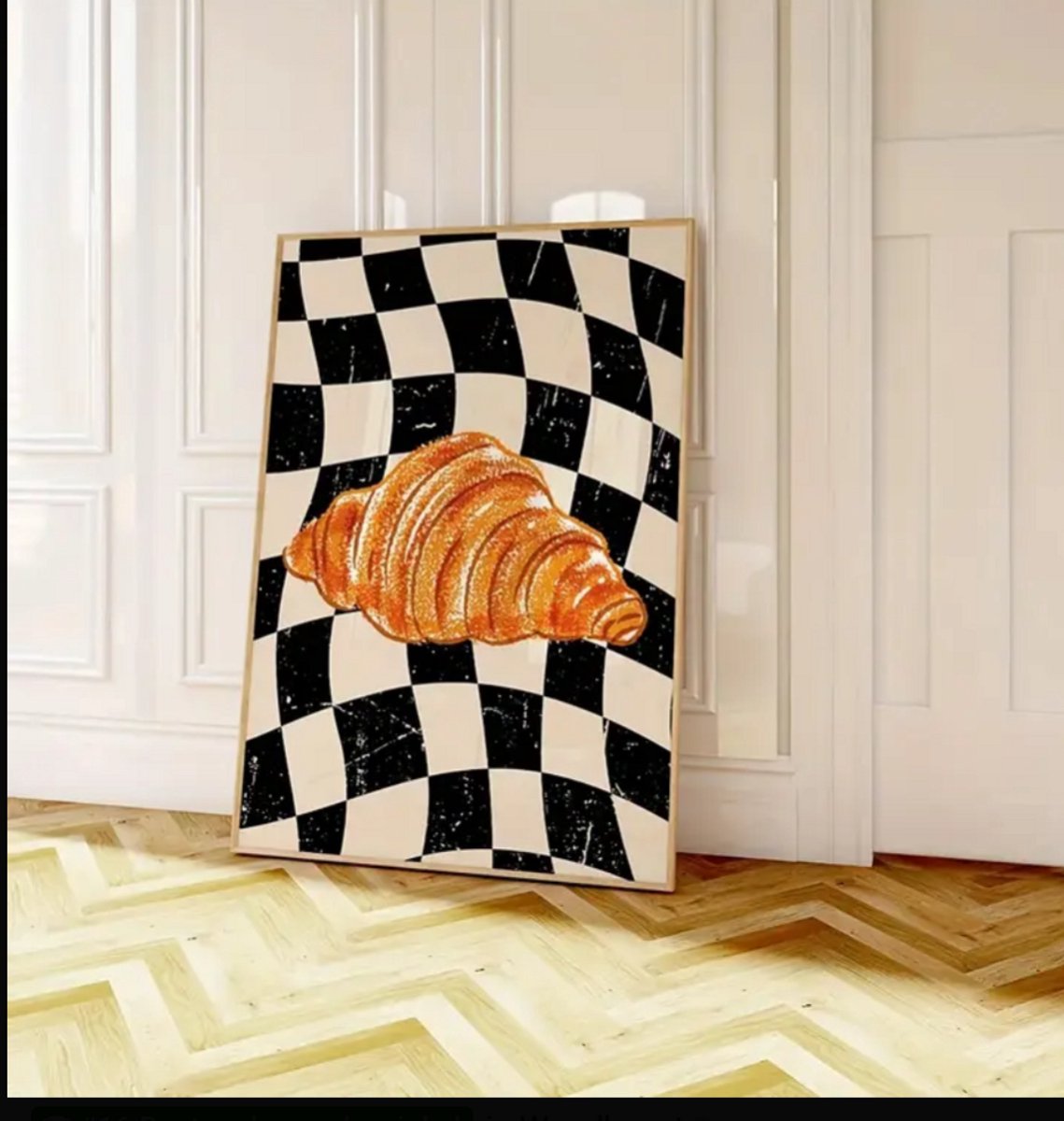Poster canvas croissant 30x40 cm leuk als deco