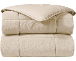 Zelesta® Teddybed Creme 140x200 - Teddy Dekbedovertrek - 30 dagen proefslapen - Fluffy Dekbedovertrek - Wasbaar dekbed - Dekbed zonder overtrek