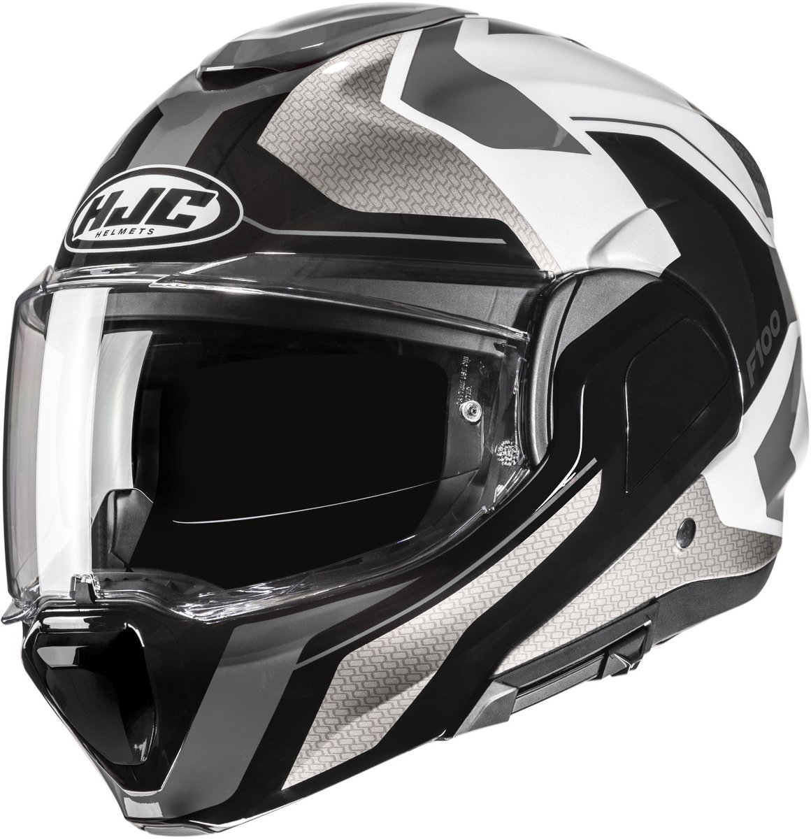 HJC F100 Bios Grijs Zilver Systeemhelm - Maat XS - Helm