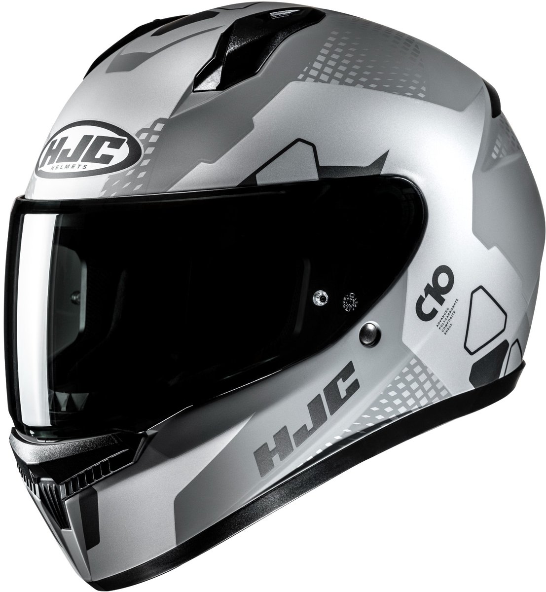 HJC C10 Aspa Zwart Grijs Zilver Integraalhelm - Maat M - Helm