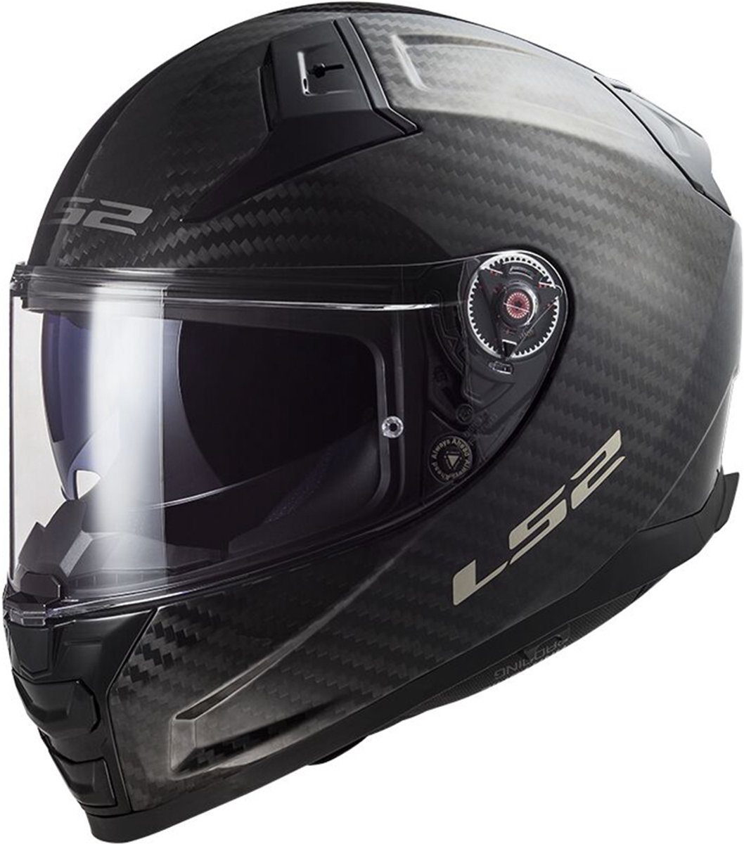 LS2 Helm Vector II Carbon Solid FF811 zwart maat XXL