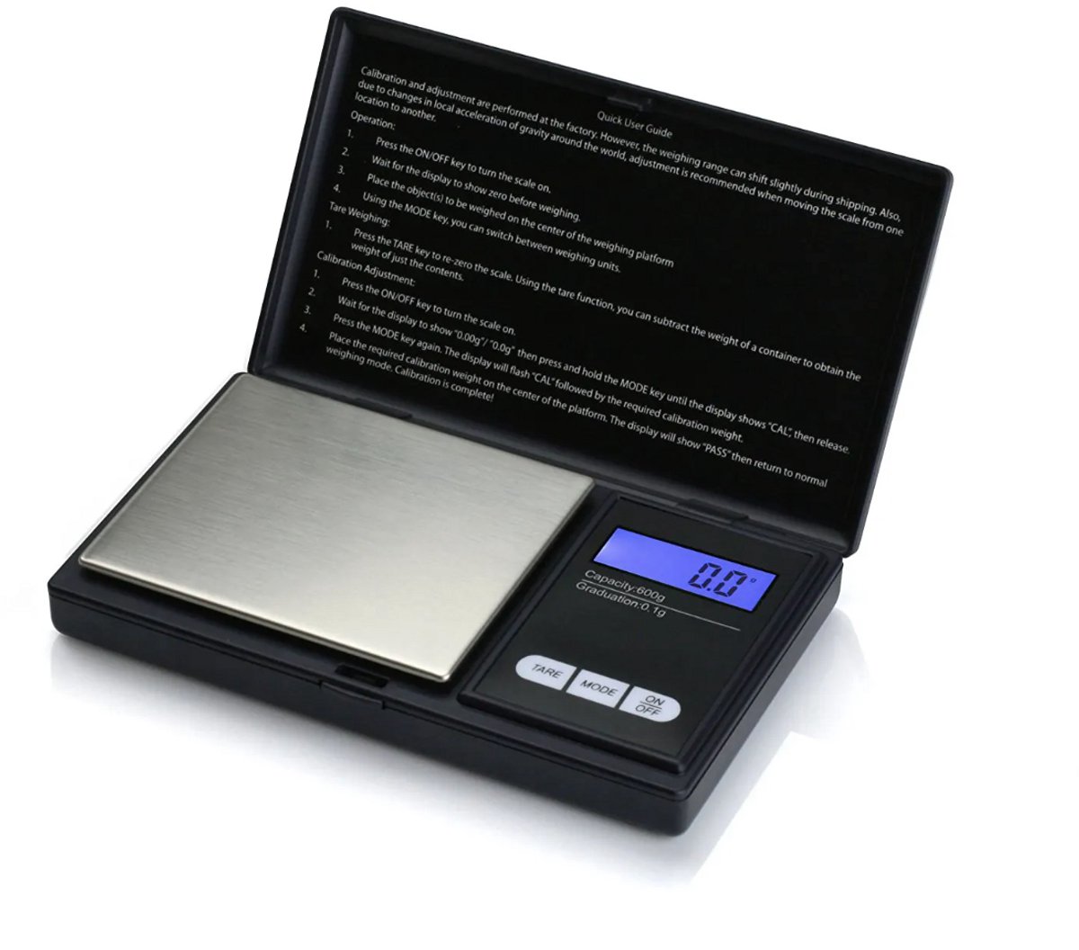 Digitale Precisie Keukenweegschaal - Inclusief batterijen - Mini Batterij Weegschaal - 0.1 Tot 500 Gram Nauwkeurig - Zwart