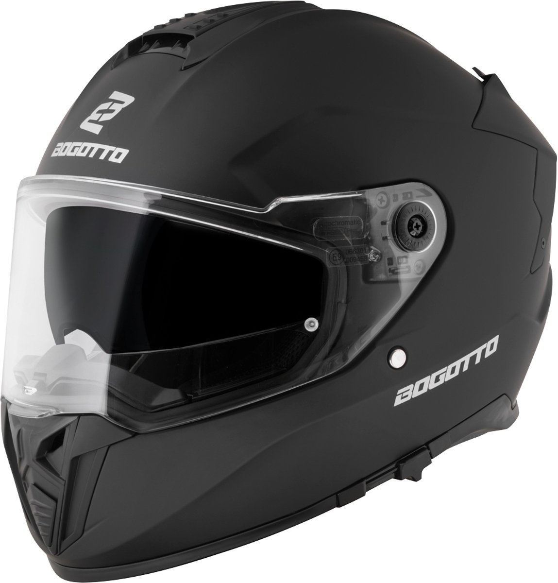 Bogotto FF122 SVK Solid Mat Zwart Integraalhelm - Maat L - Helm