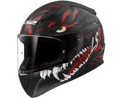 LS2 FF353 Rapid II Kaiju Mat Zwart Rood Wit Integraalhelm - Maat 3XL - Helm