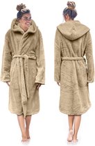 Badjas en polaire Teddy LINNICK - Sable ombragé - L - Peignoir Badjas - Badjas