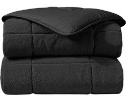 Zelesta® Teddybed Antraciet 200x200 - Teddy Dekbedovertrek - 30 dagen proefslapen - Fluffy Dekbedovertrek - Wasbaar dekbed - Dekbed zonder overtrek