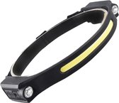 Nuvance - Hoofdlamp Led Oplaadbaar - Hoofdlampje - Usb - Breedstraler 230° - Bewegingssensor Koplamp - 350 Lumen - Verstelbaar