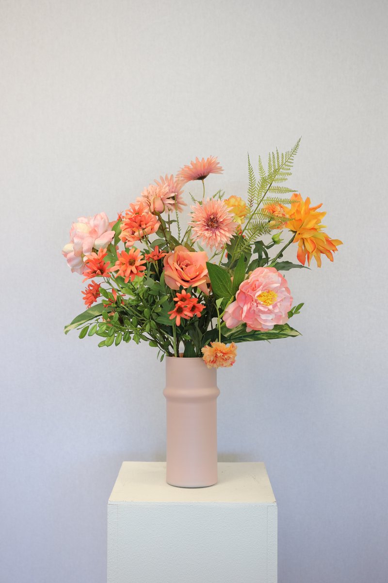 Naturals - Kunstbloemen boeket - Peachy Sunset - excl. vaas