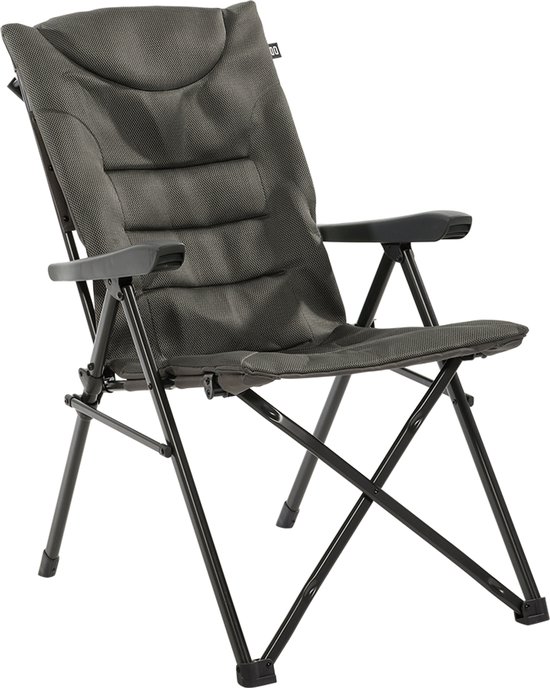 Travellife Barletta Cross Campingstoel Antraciet - Ventilerende en weerbestendige Airmesh bekleding - 120 kg draagvermogen - Inclusief draagtas — afbeelding 4
