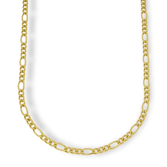 Gouden Figaro ketting 4,2 mm met een lengte van 47 cm.