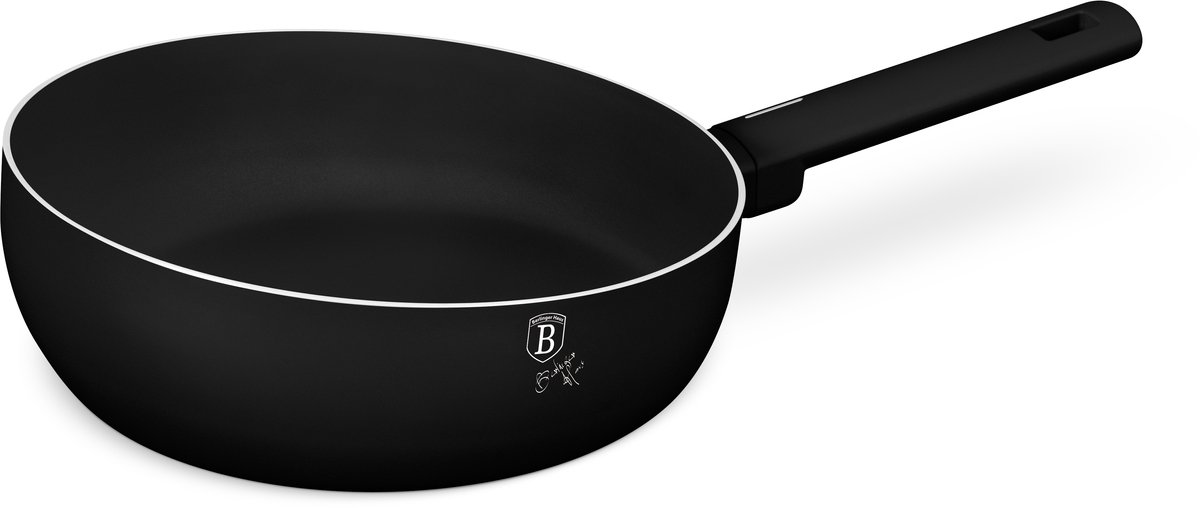 BerlingerHaus 8176 - Wokpan - Flipover - 26 cm - Matt Black collection