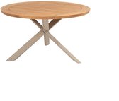 Prado teaktafel Ø130 cm latte