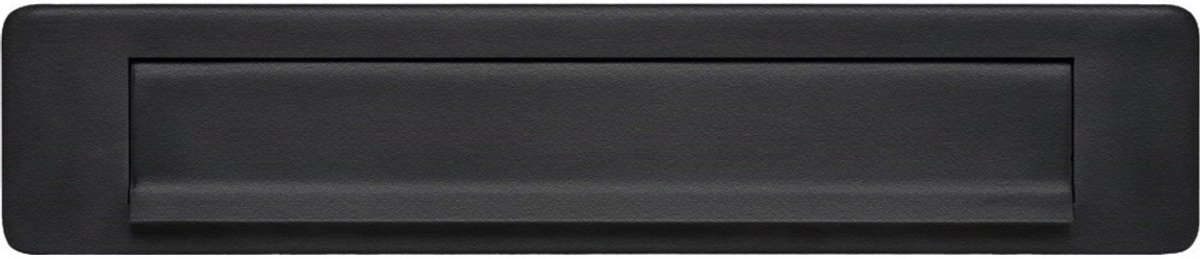 Oxloc Briefplaat RVS Zwart Recht 350X73X8.5mm - 1219636