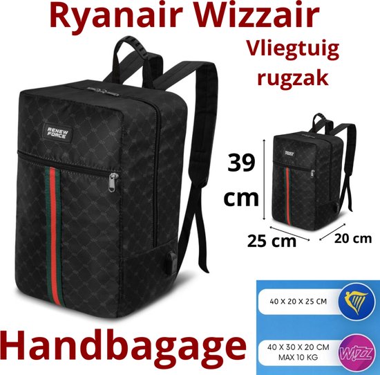 Ryanair Reisrugzak met Bagage-Organizer, 40 x 20 x 25 cm Cabine Tas, Geschikt voor Vliegtuig, Easyjet TUI