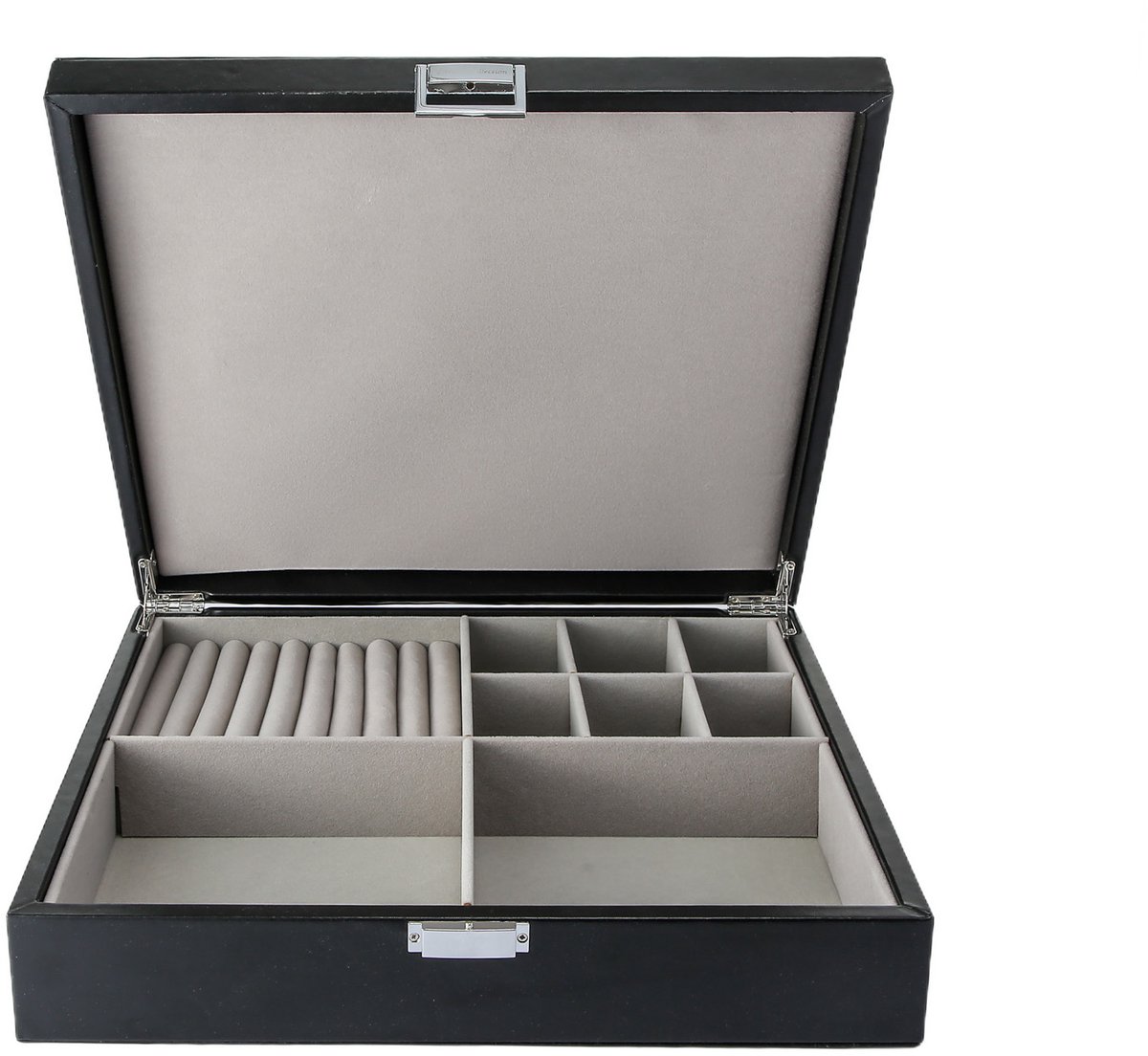 Emilie collection - sieradendoos - luxe juwelendoos - zwart - beautycase - maat large