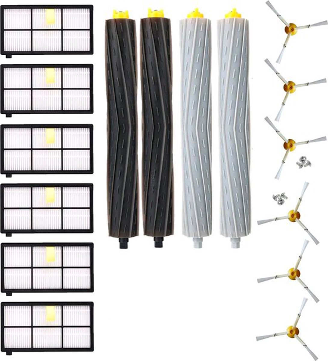 Accessoireset Vervangingsonderdelenset geschikt voor iRobot Roomba 800 en 900. Vervangingsset voor 810, 816, 865, 866, 870, 876, 880, 886, 890, 895, 896, 960, 965, 966, 966, 976, 980, 981 etc.